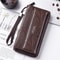 Large Capacity Phone Clutch Bag, Men's PU Zipper Handbag with Card Holder & Coin Purse
