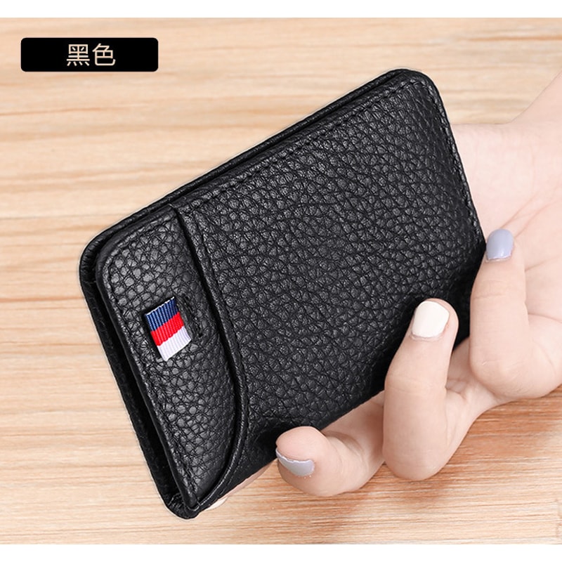 Ultrathin Leather Case For Card Holder Men Multicard Slot Drivers License Case 5