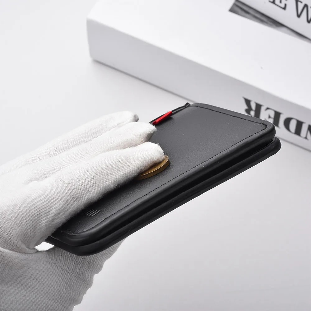 High Quality Short Vertical Mens Wallet Ultrathin PU Leather Card Holder 4