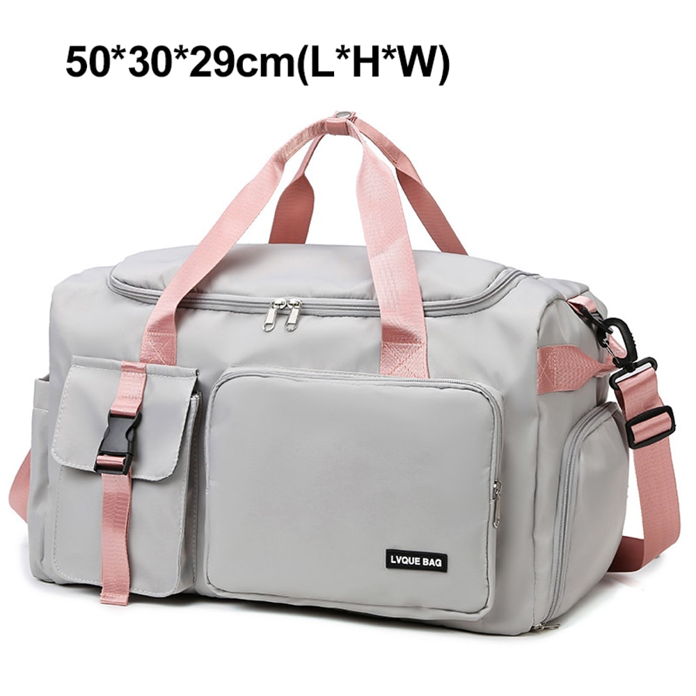 Fitness Sports Gym Bag for Women, Wet Dry Travel Duffel, Crossbody Shoulder Handbag
