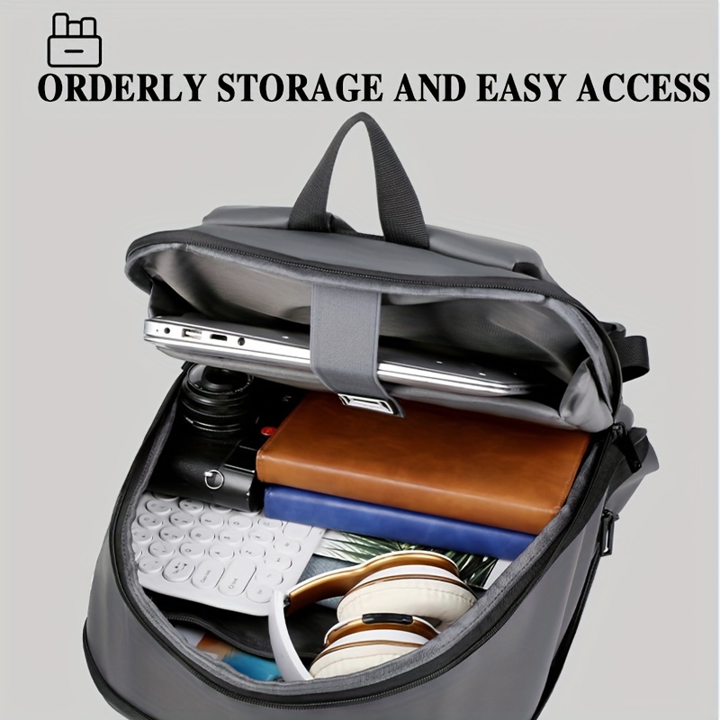 One Mens Business Backpack With Luggage Strap Perfect For Commuting 4