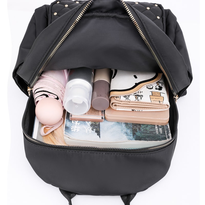 HighQuality Nylon Backpack Fashion Women Travel Bag Large School Backpack For Teenage Girls 4
