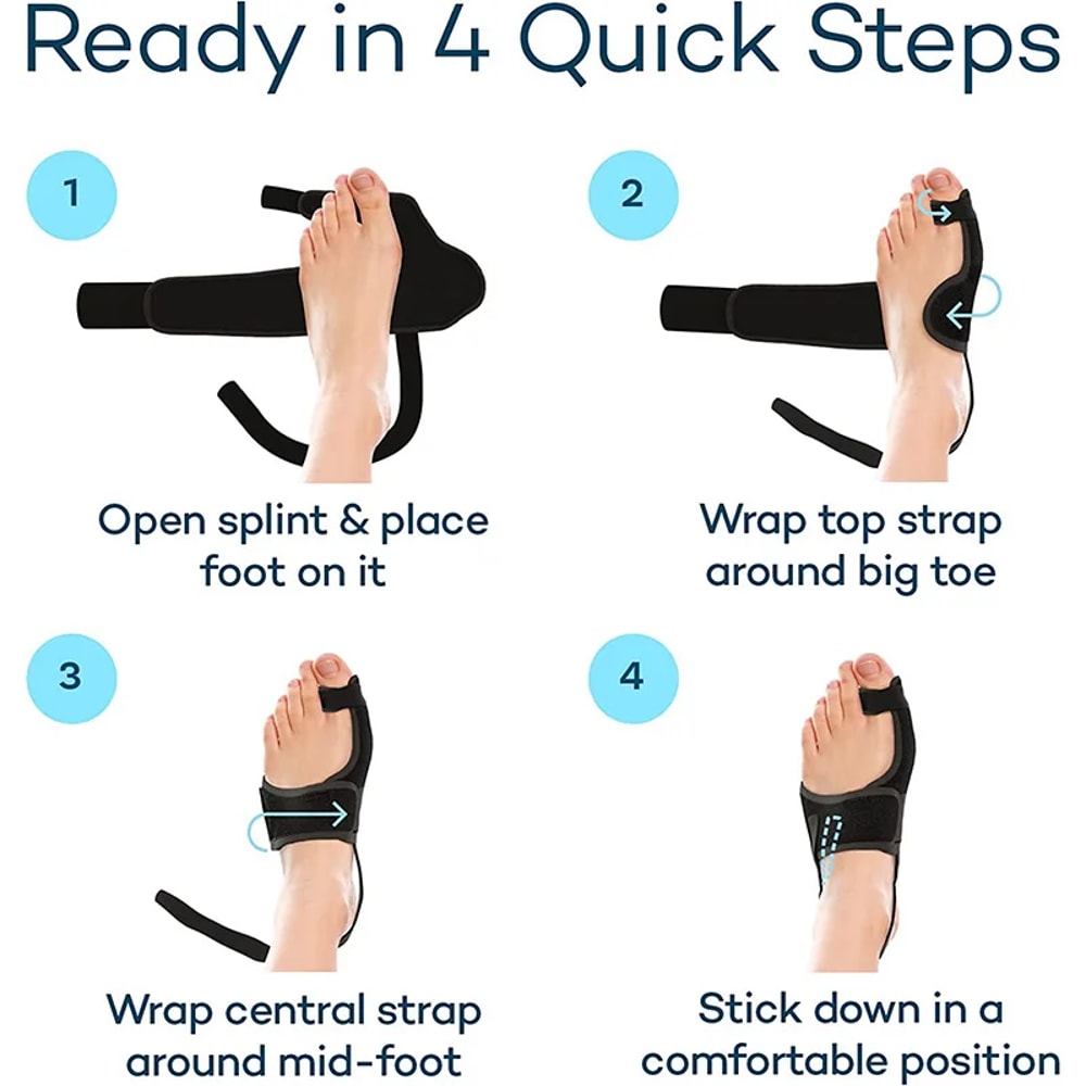 Nonsurgical Orthopedic Bunion Splint Big Toe Separator Hammer Toe Straightener Pain Relief 5