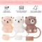 Cute Teddy Bear Silicone Straw Cover, Compatible With Stanley Cup Dust Plug