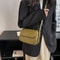 New Popular Square Sling Bag, Fashionable Advanced Texture Retro Small Saddle Bag Women