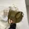 New Popular Square Sling Bag, Fashionable Advanced Texture Retro Small Saddle Bag Women