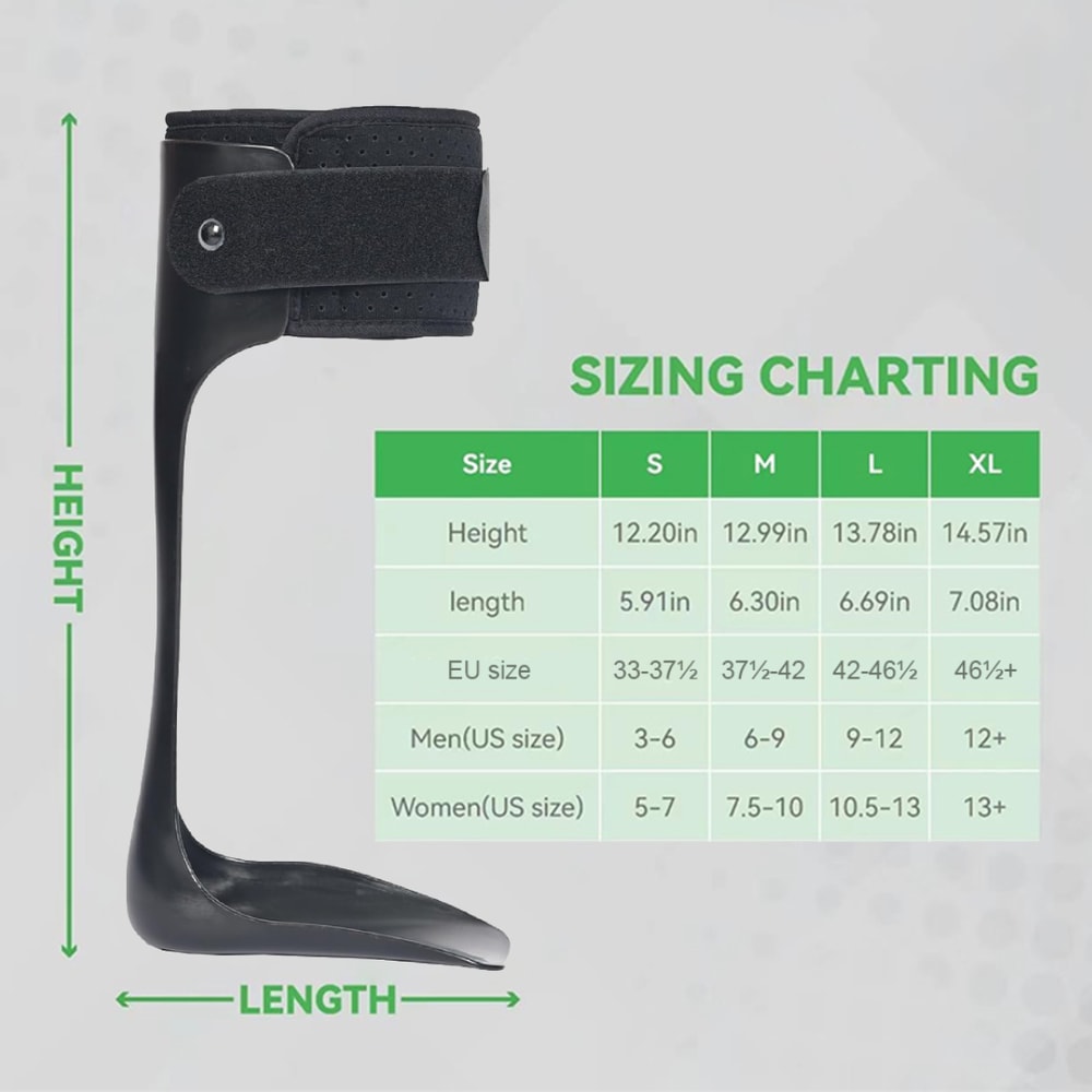 Medical AFO Drop Foot Brace Orthosis, Lightweight Foot Drop Corrector for Men and Women, Ankle Foot Support Stabilizer