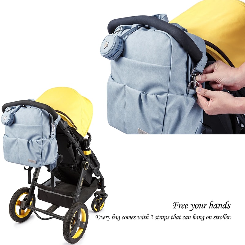 Stylish Diaper Bags, New Diaper Backpack for Newborn Baby, Large Waterproof Diaper Bag with Pacifier Holder