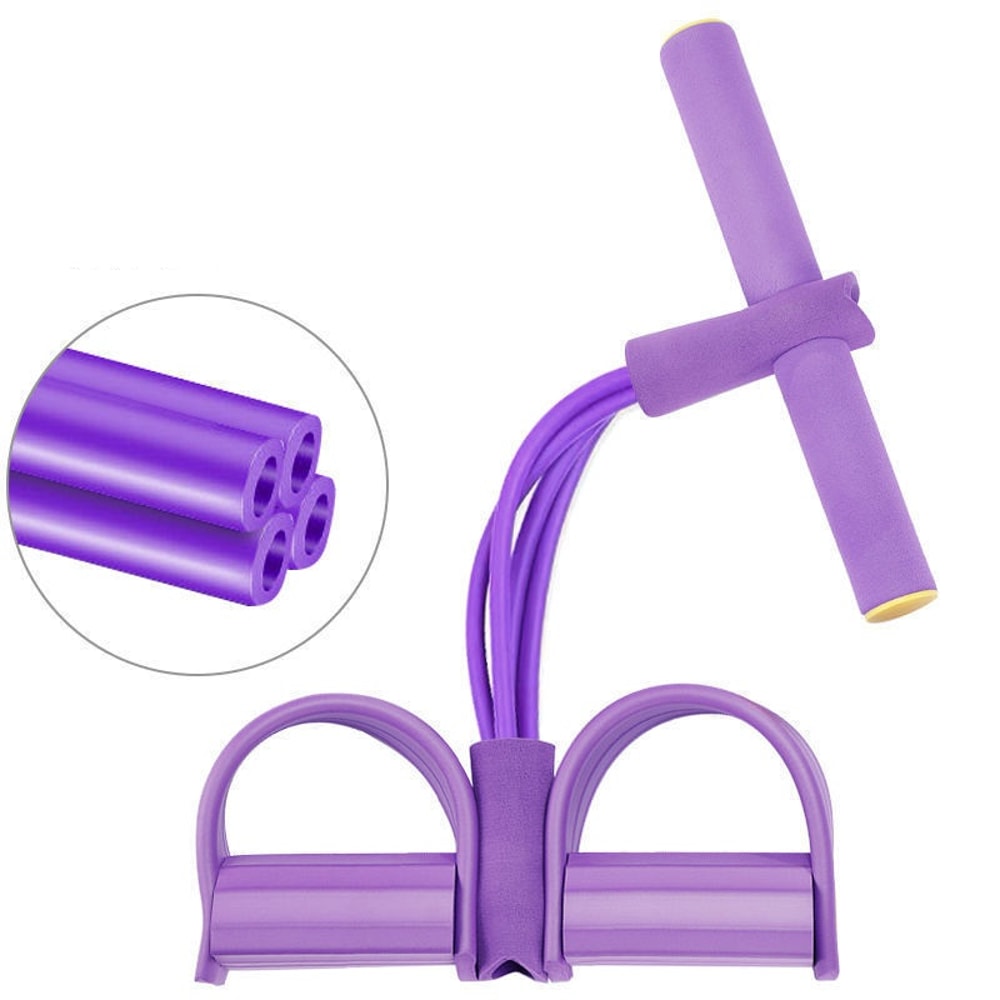 Yoga Abdominal Strengthening Elastic Band Tension Rope FourTube Pedal Tensioner MultiFunctional Hou 2