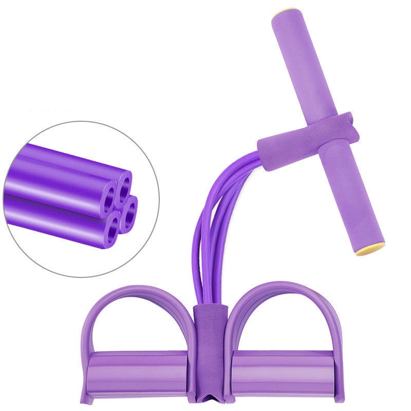 Yoga Abdominal Strengthening Elastic Band Tension Rope FourTube Pedal Tensioner MultiFunctional Hou 2