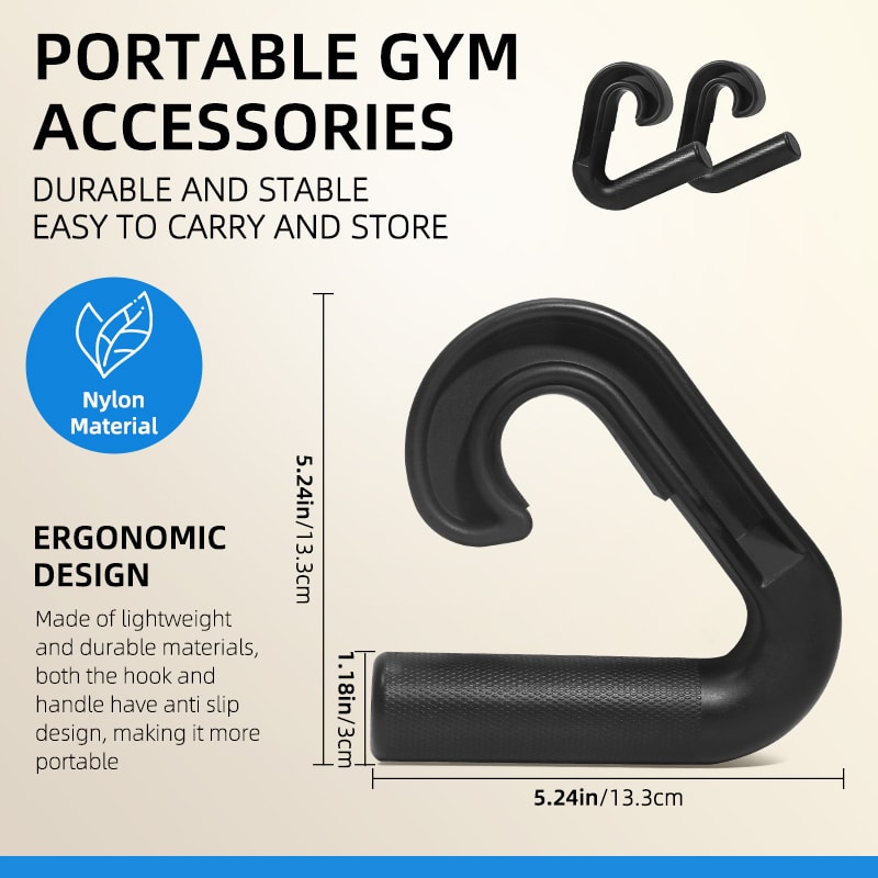 High Strength Nylon Suspension Grips MultiFunctional Hook Handles For Gym Pull Down Machines 5