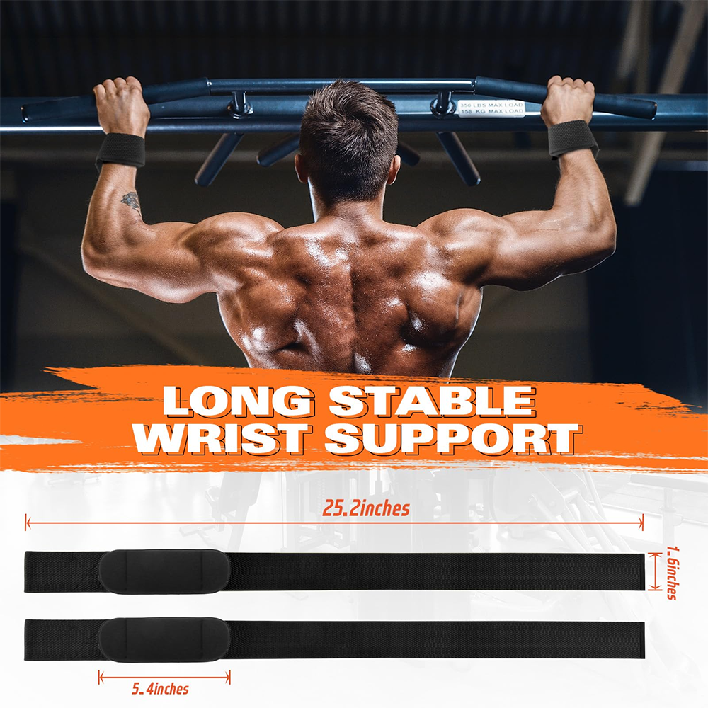 Adjustable Nonslip Weightlifting Wrist Straps Gym Fitness Lifting Strap Wrist Support For Strength 2