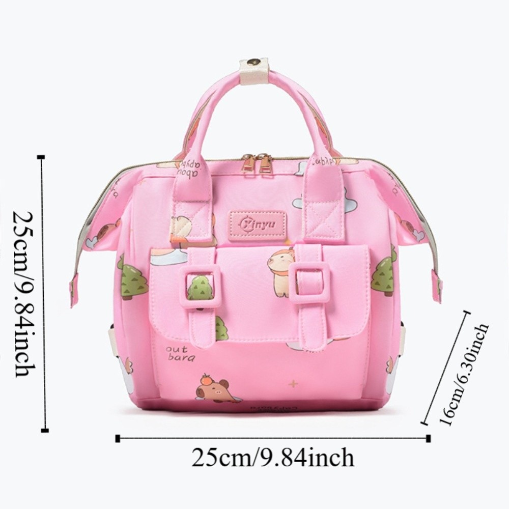 Wearresistant Mommy Shoulder Bag Cartoon Print Travel Backpack Durable Multifunctional Maternity Ba 4