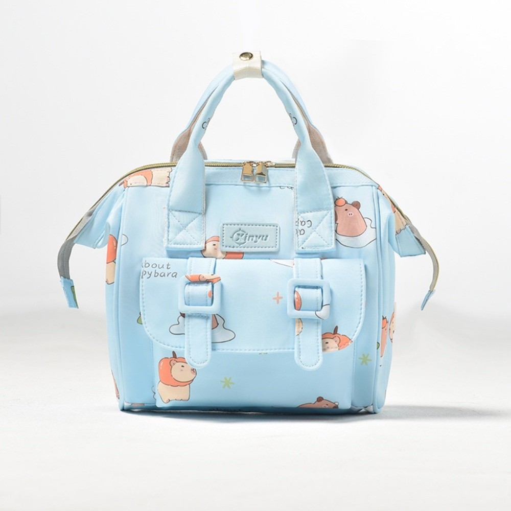 Wearresistant Mommy Shoulder Bag Cartoon Print Travel Backpack Durable Multifunctional Maternity Ba 6