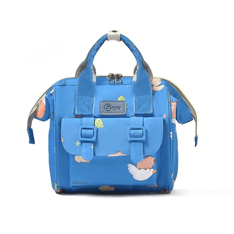 Wearresistant Mommy Shoulder Bag Cartoon Print Travel Backpack Durable Multifunctional Maternity Ba 8