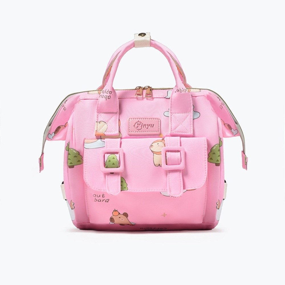 Wearresistant Mommy Shoulder Bag Cartoon Print Travel Backpack Durable Multifunctional Maternity Ba 9