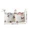 White Printed Baby Crib Hanging Bag Horizontal Double Pockets Soft Fabric With Nonslip Strap For Di 1