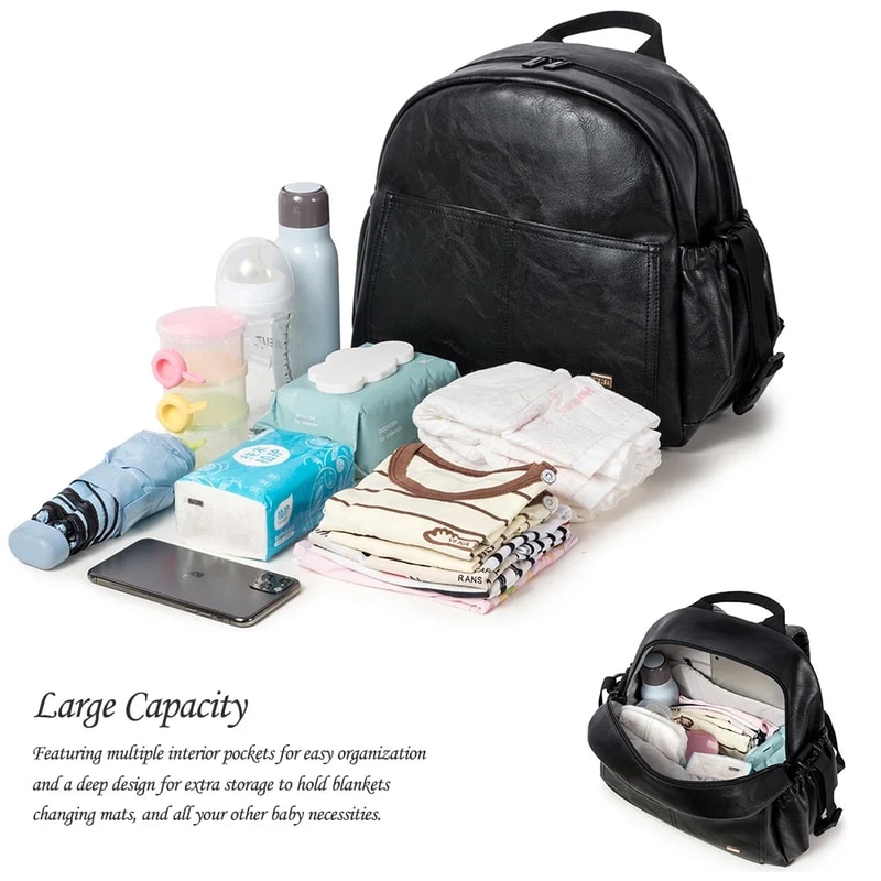 Fashionable Large Capacity Diaper Bag, Waterproof Backpack for Nappy Changing