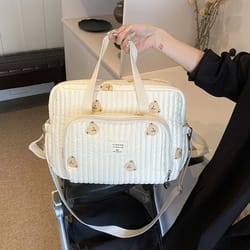 maternity pack, large mommy bag, baby organizer, embroidery women shoulder crossbody bag for mother, hospital travel bag