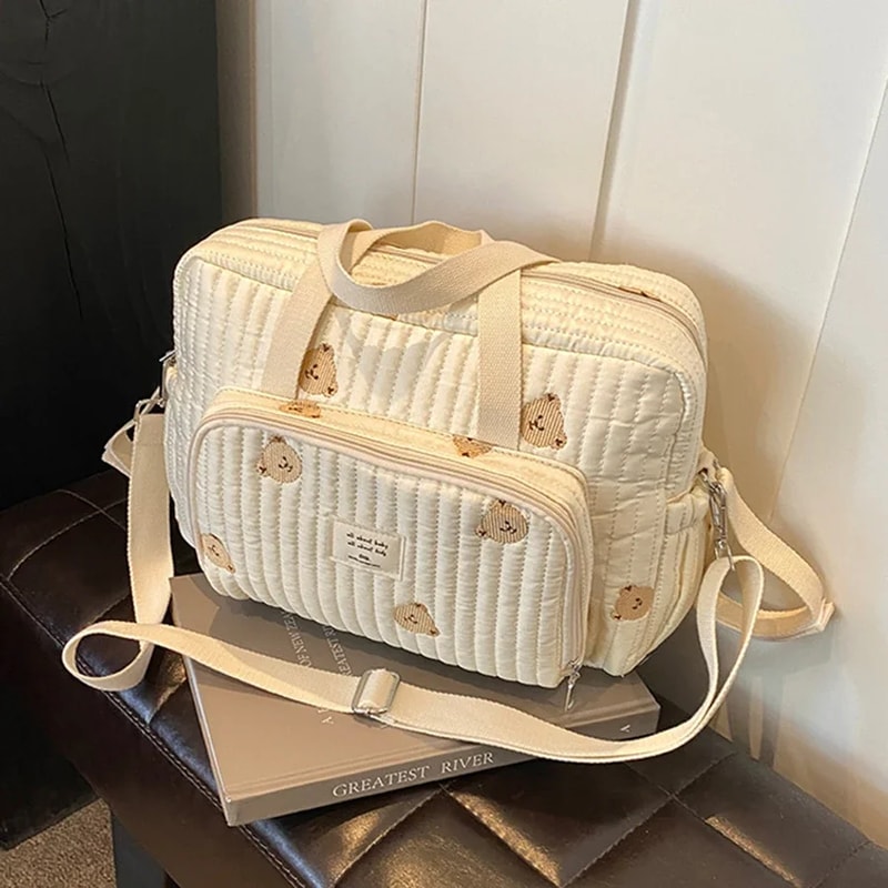 Maternity Pack, Large Mommy Bag, Baby Organizer, Embroidery Women Shoulder Crossbody Bag for Mother, Hospital Travel Bag