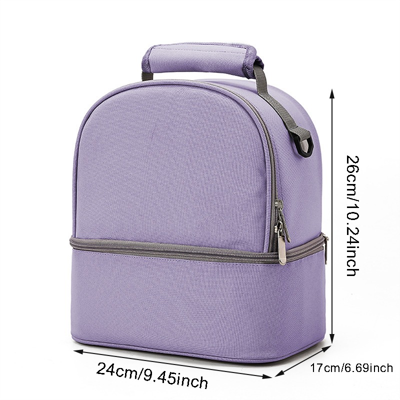 Large Capacity Mommy Bag Solid Color Fashion Insulation Double Layer Pack Travel Picnic Portable Fo 5