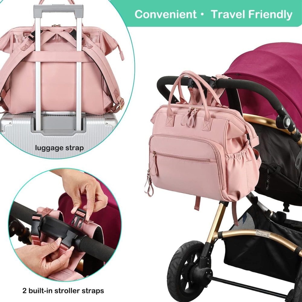 Women Large Capacity Diaper Bag Backpack, Cotton Shoulder Maternity Shopping Bags for Baby Diaper