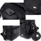 New Fashion PU Black Diaper Backpack For Baby Large Capacity Diaper Bag Waterproof Pockets Stroller 3