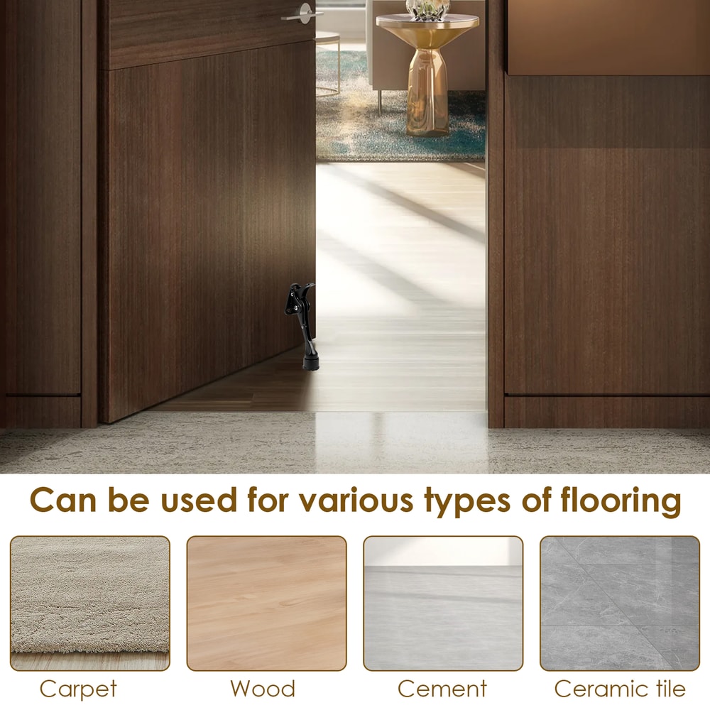 Height Adjustable Kick Down Doorstop Pedal Kickdown For Apartments And Garages 3