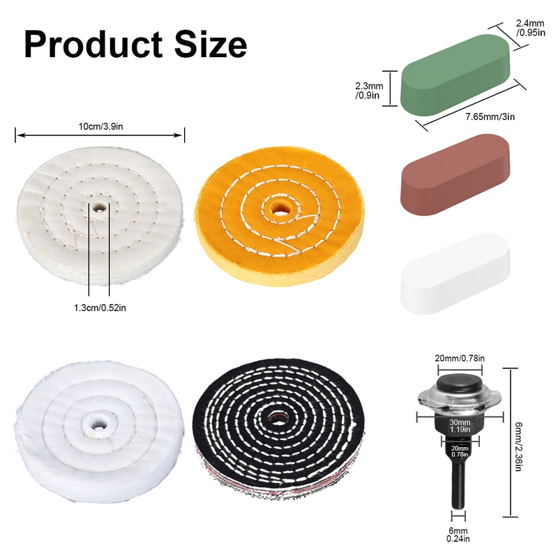 Gold Silver Jewelry Buffing Wheel, Polishing Wheel Wear Resistant Cloth for Grinder Power Tool Accessories