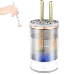 portable 3-in-1 electric makeup brush cleaner machine, usb powered for deep cleaning and fast drying