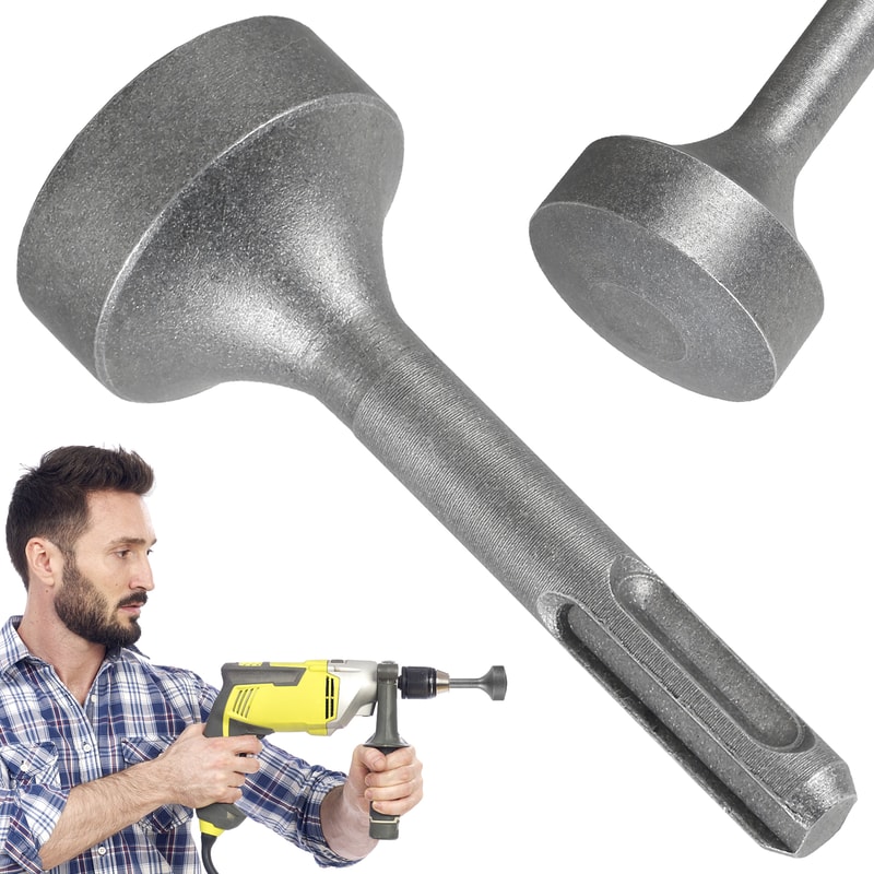 T Post Ground Rod Driver Tool, Heavy Duty SDS Plus Metal Forged Steel Drill Bit for Rotary Hammer Drill