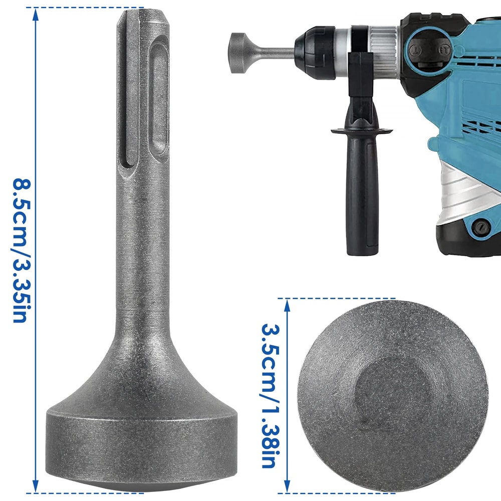 T Post Ground Rod Driver Tool, Heavy Duty SDS Plus Metal Forged Steel Drill Bit for Rotary Hammer Drill