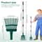 Adjustable Garden Leaf Rake 11 Prong Strong Rake For Autumn Garden Flower Bed Cleaning 5