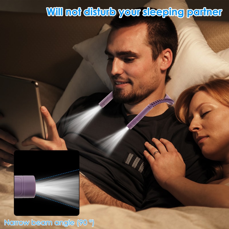 Bendable Neck Light 15 Speed Brightness Type C Rechargeable LED Reading Light For Camping 3
