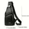 Stylish Men Vintage PU Leather Sling Bag, Large Capacity Crossbody Chest Bag with Secure Buckle Closure, Multi-Pockets
