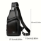 Stylish Men Vintage PU Leather Sling Bag, Large Capacity Crossbody Chest Bag with Secure Buckle Closure, Multi-Pockets
