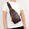 Stylish Men Vintage PU Leather Sling Bag, Large Capacity Crossbody Chest Bag with Secure Buckle Closure, Multi-Pockets