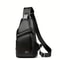 Stylish Men Vintage PU Leather Sling Bag, Large Capacity Crossbody Chest Bag with Secure Buckle Closure, Multi-Pockets