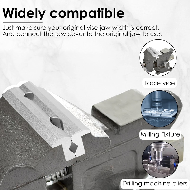 Magnetic Vice Jaws For Plumbing V Type Vise Jaws Aluminum Alloy Fixture MultiPurpose Protectors 1