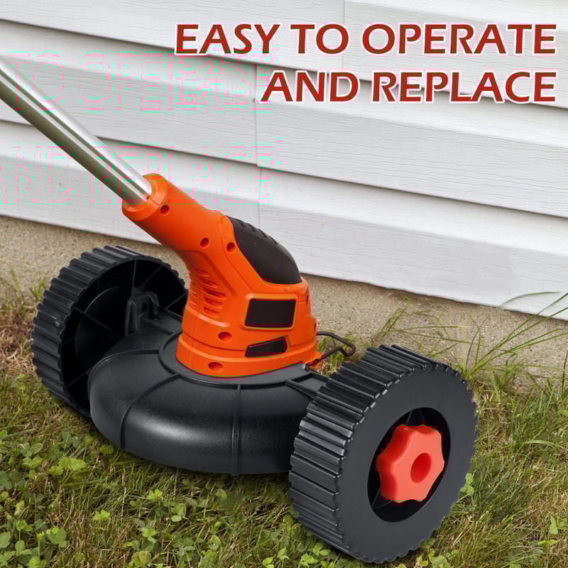 Flexible Quick Change Adjustable Lawn Trimmer Head Attachment, Detachable Auxiliary Wheel, Support Wheel Lawn Mower