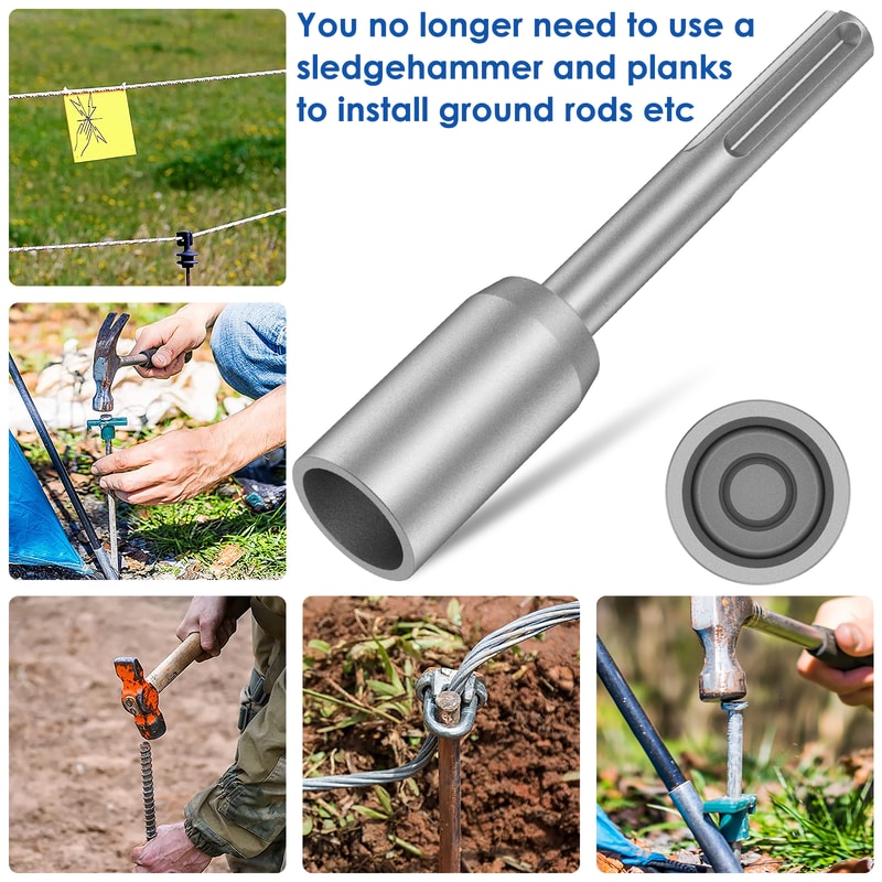 Wide Compatibility Ground Rod Bits Heavy Duty Wear Resistant Socket For Rotary Drill 4