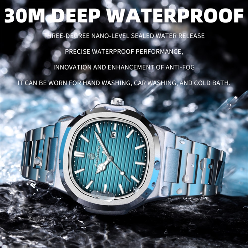 Original Quartz Watch For Men Trend Mens Watches Classic Fashion Square Dial Waterproof Luminous Da 1