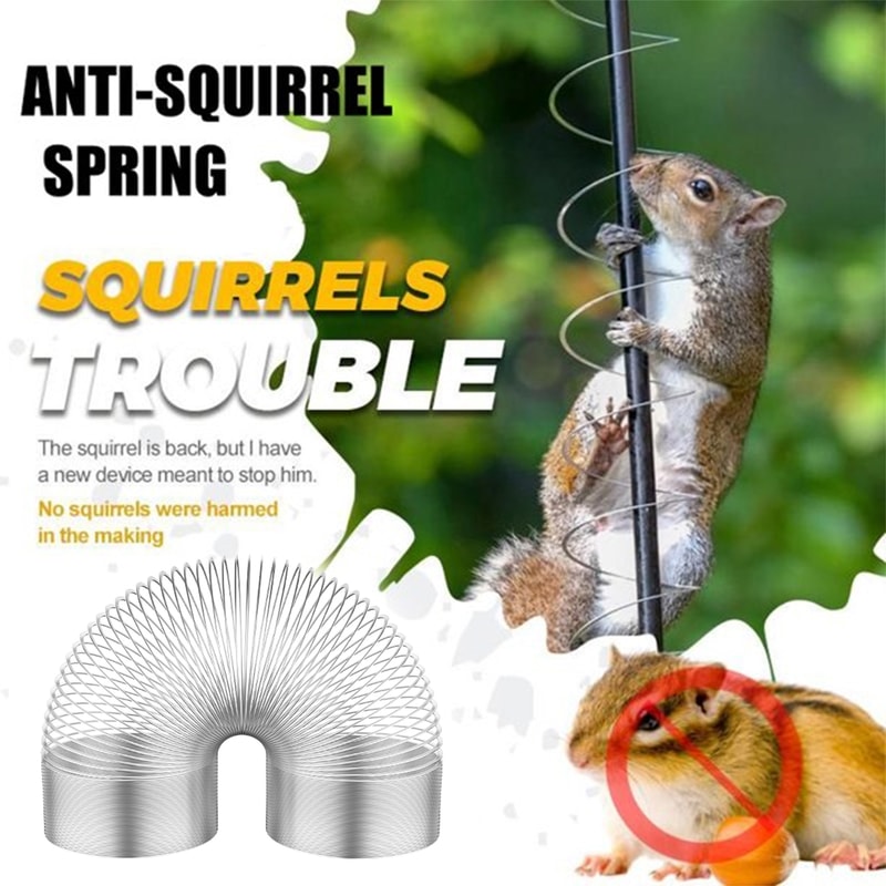 Squirrel Proof Compression Spring Anti Raccoon Protection Outdoor Bird Feeder 1