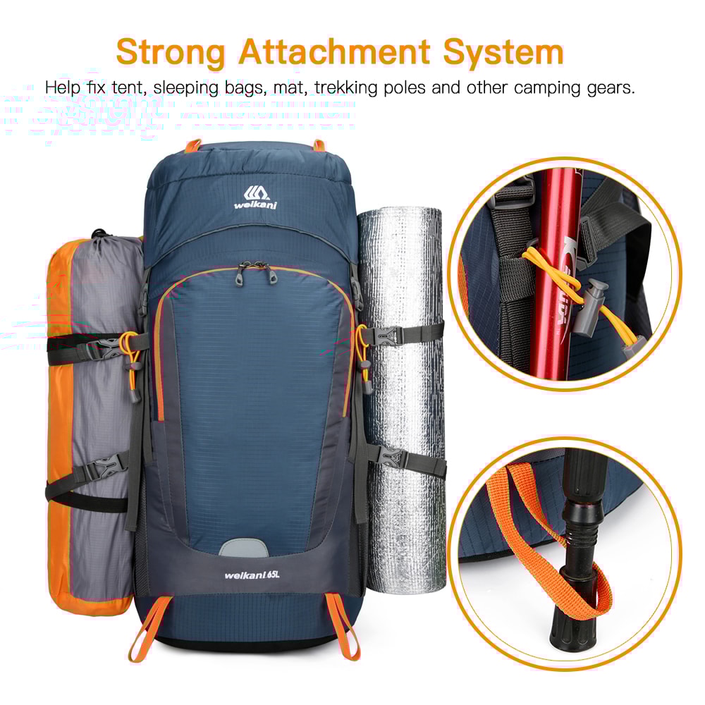 Durable Hiking Backpack with Rain Cover, Perfect for Camping, Climbing, and Outdoor Travel