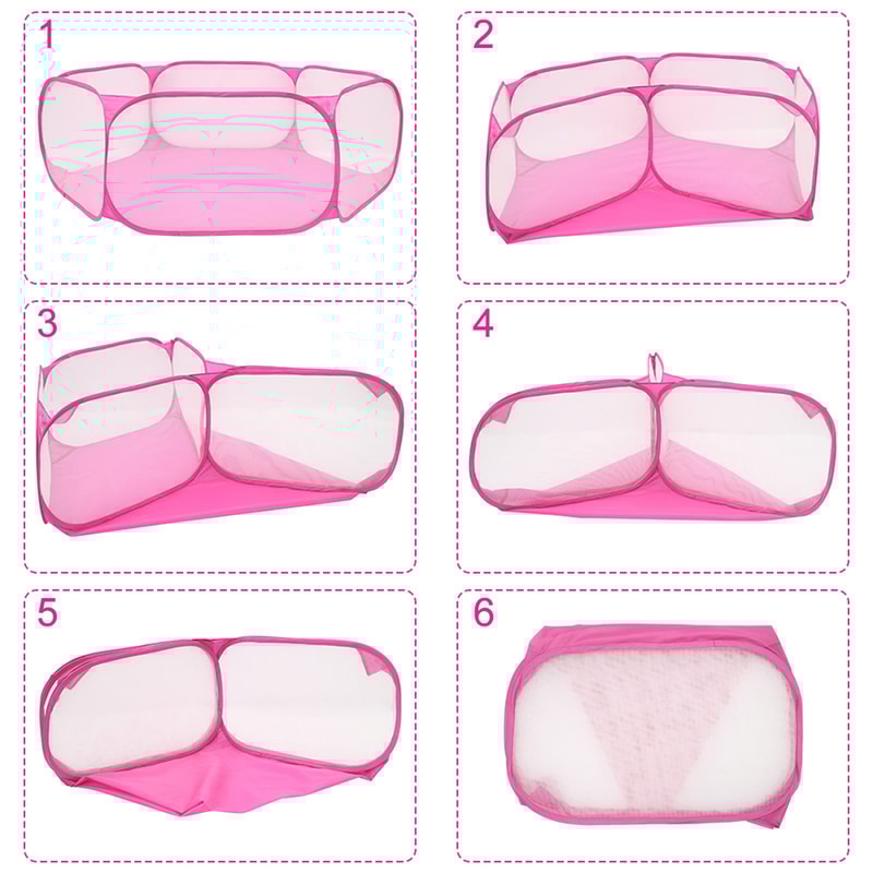 Breathable Pet Playpen Tent, Foldable Rabbit Cage for Guinea Pigs, Outdoor Exercise Fence