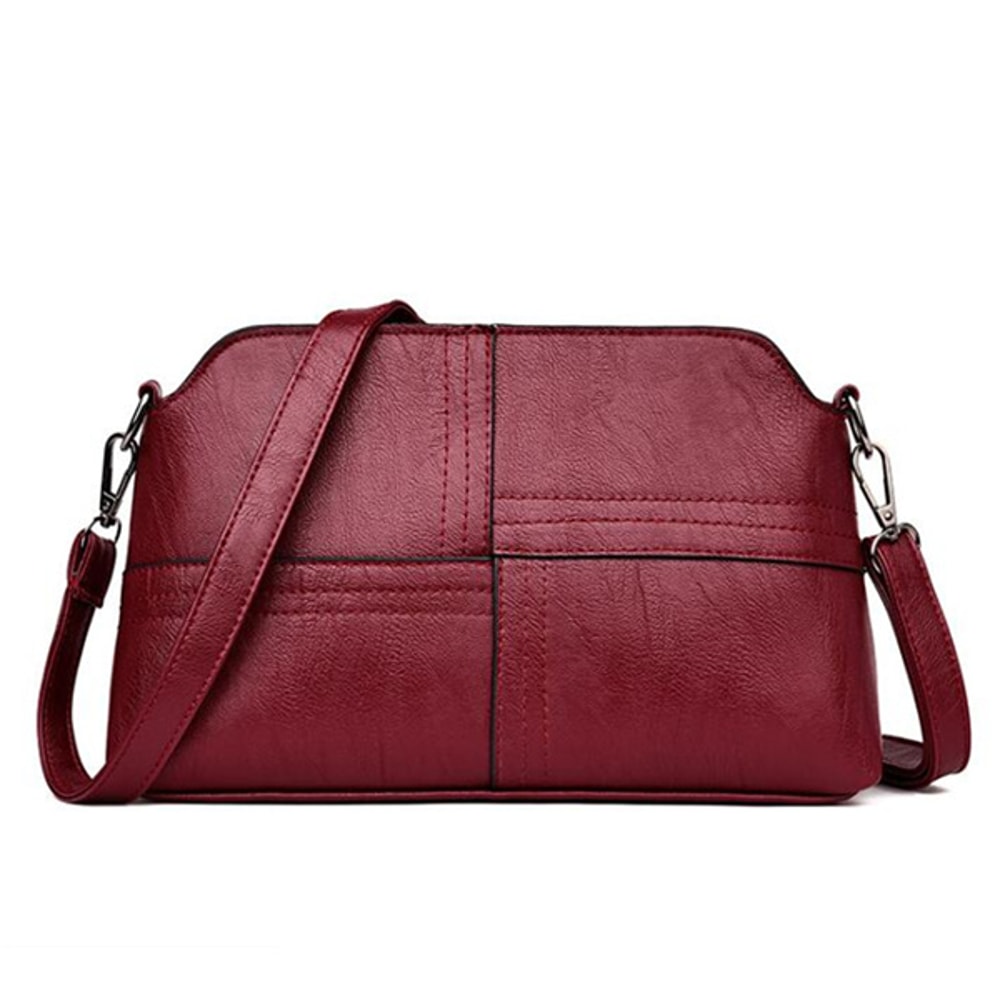 Luxury Design Shoulder Bag For Women Vintage PU Leather Ladies Messenger Bags Small Splicing Handba 5