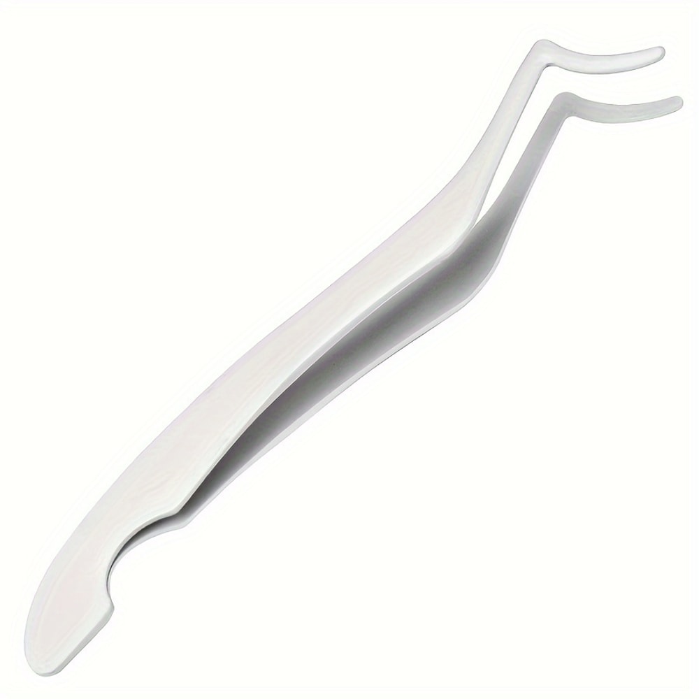 Beauty Tool for Beginners, Stainless Steel False Eyelash Tweezers, Seahorse Clip Eyelash Curler