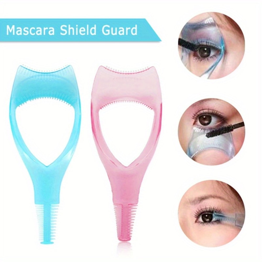 Eyelash Aid Mascara Applicator Template With Eyeliner Holder Curler Guard And Case For Precise Make 2
