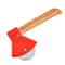 Restaurant Pizza Cutter Tool Stainless Steel Axe Pizza Cutter With Bamboo Handle Sharp Rotating Bla 6