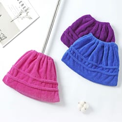 reusable coral fleece broom cloth cover, ultra-fine fiber absorbent floor mop for efficient household cleaning